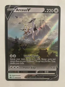 Arceus V SWSH204: Sword & Shield Promo Card Holo Near Mint - Image 1