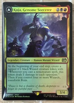 KUJA, GENOME SORCERER FOIL PRERELEASE 2025 STAMP - MTG FINAL FANTASY - SEALED - Image 2