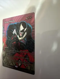 Savage Beating (Borderless Foil) 0026 - Marvel's Spider-Man MTG NM/M Ships Now - Image 2