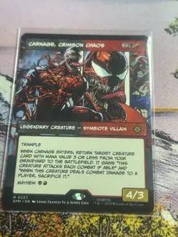 1x Carnage, Crimson Chaos - Extended Art NM Eng MTG - Marvel's Spider-Man - Image 1