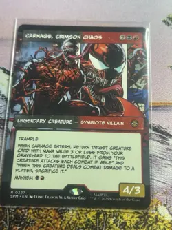 1x Carnage, Crimson Chaos - Extended Art NM Eng MTG - Marvel's Spider-Man - Image 2