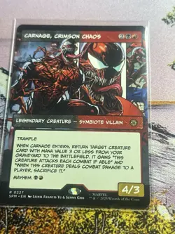 1x Carnage, Crimson Chaos - Extended Art NM Eng MTG - Marvel's Spider-Man - Image 3