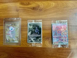 Pokemon TCG 151 UPC Promo Set Mew 053, Mewtwo 052, Metal Mew 205 - Image 2