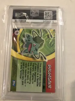 2004 Pokemon Topps #11 Bulbasaur Advanced Challenge Foil PSA 6 - Image 3
