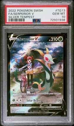 Pokemon SWSH Serperior V Full Art Silver Tempest TG13/TG30 PSA GEM MINT 10 - Image 1
