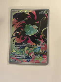 Stamped Bulbasaur 133/132 'Mega Evolutions' Illustration Rare Pokemon TCG NM - Image 1