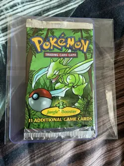 1999 WOTC Pokemon Jungle Booster Pack - Sycther Artwork - Sealed - Image 1
