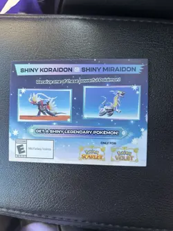 POKEMON SCARLET / VIOLET SHINY MIRAIDON OR SHINY KORAIDON SERIAL CODE - Image 1