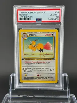 PSA 10 GEM MINT 💎 1999 POKEMON JUNGLE 1ST EDITION -DODRIO #34 ENGLISH - Image 1