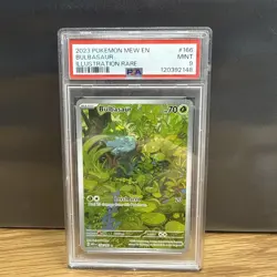 Pokemon TCG Bulbasaur Mew En #166 Illustration Rare PSA 9 - Image 1
