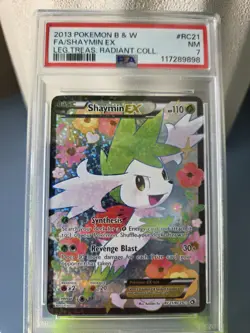 Shaymin EX Full Art PSA 7 - 2013 Pokemon Legendary Treasures RC21 - Radiant - Image 1