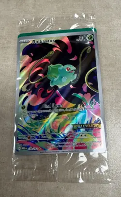 Bulbasaur 133/132 Illustration Rare Pokemon Promo Mega Evolution STAMPED SEALED - Image 1