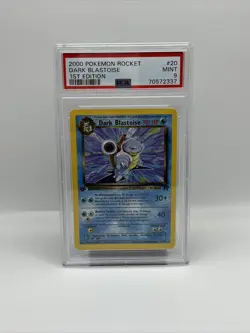 2000 POKEMON TEAM ROCKET 1ST EDITION #20 DARK BLASTOISE PSA 9 NON-HOLO - Image 1