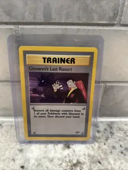Giovanni's Last Resort 105/132 LP Gym Challenge Regular Unlimited Rare Pokemon - Image 1