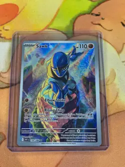 Pokemon TCG Sawk 130/086 Sv: White Flare Illustration Rare MINT - Image 1