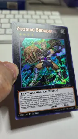Yugioh XYZ Zoodiac Broadbull MP17-EN206 2017 1st Edition Secret Rare NM - Image 2