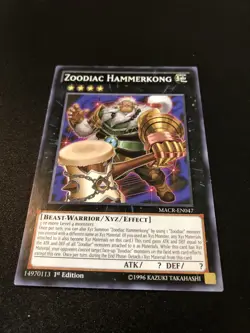 1x (LP) Zoodiac Hammerkong - MACR-EN047 - Common - 1st Edition YuGiOh - Image 1