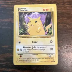 2nd Edition Pikachu YELLOW CHEEKS Base Set 1999 Pokemon Card - Image 1