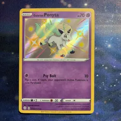 Galarian Ponyta SV047/SV122 Shining Fates Ultra Rare Holo Shiny Pokemon Card New - Image 1