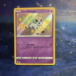 Galarian Ponyta SV047/SV122 Shining Fates Ultra Rare Holo Shiny Pokemon Card New - Image 2