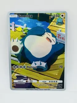Pokemon POCKET Snorlax Kawaii illustration DIY Doujin Art Card - Image 1