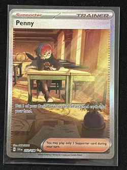 Pokemon TCG Scarlet & Violet Penny SIR Holo Card 252/198 - Image 1