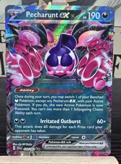 Pecharunt ex 039/064 Shrouded Fable Double Rare Holo Pokemon TCG Card NM - Image 1