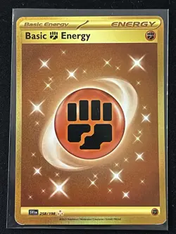 Pokemon TCG Scarlet & Violet Fighting Energy Hyper Rare Holo Card 258/198 - Image 1