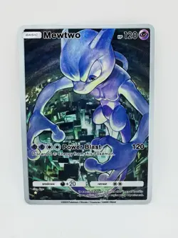 Pokemon POCKET Mewtwo Kawaii illustration DIY Doujin Art Card - Image 1