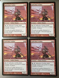 4x Spikeshot Goblin (NM) Mirrodin Common MRD Magic the Gathering MTG Playset - Image 1