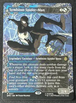 Symbiote Spider-Man (Borderless)MTG Marvel's Spider-Man Magic The Gathering - Image 1