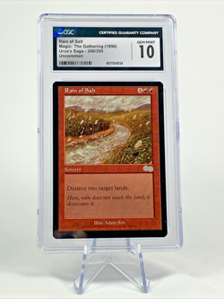 CGC 10 - 1998 RAIN OF SALT - Urza's Saga Graded MTG Magic the Gathering Card - Image 1