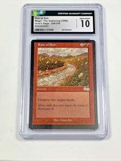 CGC 10 - 1998 RAIN OF SALT - Urza's Saga Graded MTG Magic the Gathering Card - Image 5