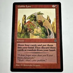 MTG - Goblin Lore - NM #99 Uncommon Portal Second Age 1998 Vintage Regular - Image 1