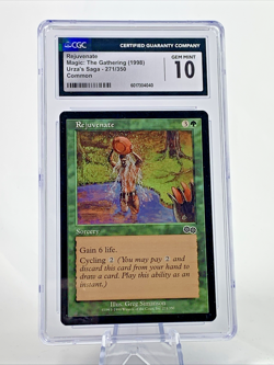 CGC 10 - 1998 REJUVENATE - Urza's Saga Graded MTG Magic the Gathering Card - Image 1