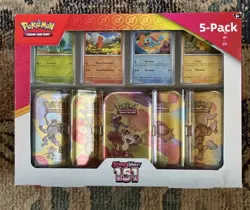 Pokemon Scarlet & Violet / 151 5-pack Mini Tins w/ 4 promos Costco Bundle Sealed - Image 1