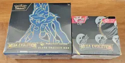 Pokemon Mega Evolutions Booster Box & Pokemon Center ETB (Lucario) Bundle SEALED - Image 1