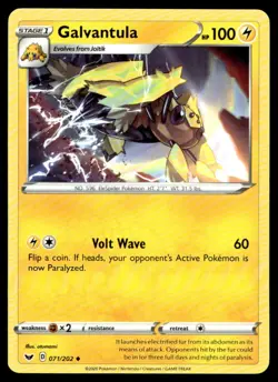 Galvantula SWSH01: Sword & Shield Base Set 071/202 MP Pokemon TCG | Buy 10 Get 1 - Image 1