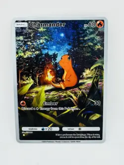 Pokemon POCKET Charmander Kawaii illustration DIY Doujin Art Card - Image 1