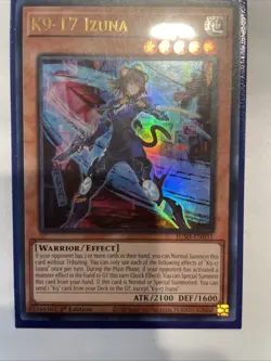 Yugioh K9-17 Izuna Ultra Rare JUSH-EN031 Near Mint - Image 1