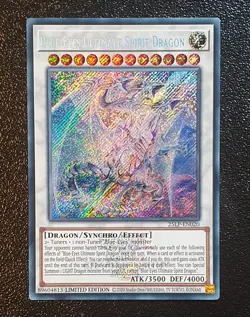 Yugioh 25LP-EN020 Blue-Eyes Ultimate Spirit Dragon Emblazoned Secret Rare MINT - Image 1