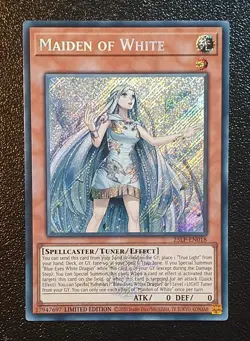 Yugioh 25LP-EN018 Maiden of White Emblazoned Secret Rare MINT - Image 1