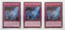 3x Yugioh Card Born From Draconis GEIM-EN044 1st Edition Rare NM - Image 1