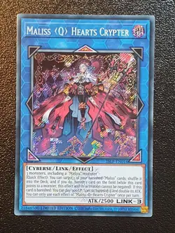 Yugioh 25LP-EN016 Maliss Q Hearts Crypter Emblazoned Secret Rare MINT - Image 1