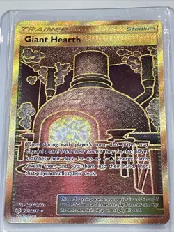 Giant Hearth 263/236 Secret Rare Gold Pokemon Card Cosmic Eclipse NM - Image 1