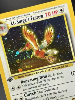 LT. SURGE'S FEAROW Pokemon Card WOTC 1st Edition Gym Heroes 7/132 HOLO NM (A) - Image 5