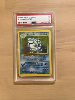 Pokemon TCG Blastoise Base Set Holo Unlimited Rare Card 2/102 PSA 5 - Image 1