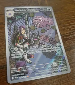 Pokemon TCG Team Rocket’s Weezing 199/182 Destined Rivals Illustration Rare Card - Image 1