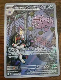 Pokemon TCG Team Rocket’s Weezing 199/182 Destined Rivals Illustration Rare Card - Image 2