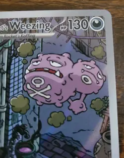 Pokemon TCG Team Rocket’s Weezing 199/182 Destined Rivals Illustration Rare Card - Image 4